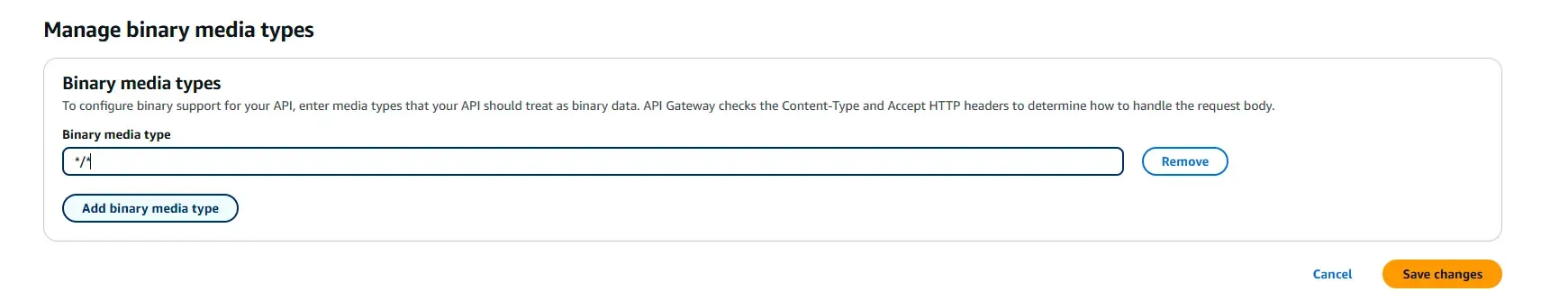 Media Types in API Gateway